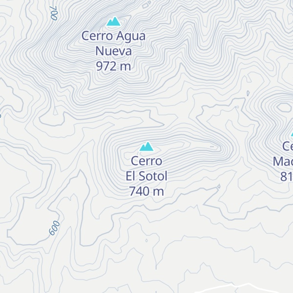 Map of Cerro El Sotol
