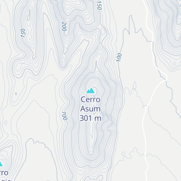 Map of Cerro Asum