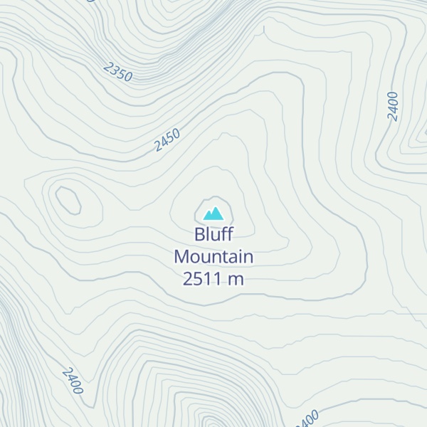 Map of Bluff Mountain