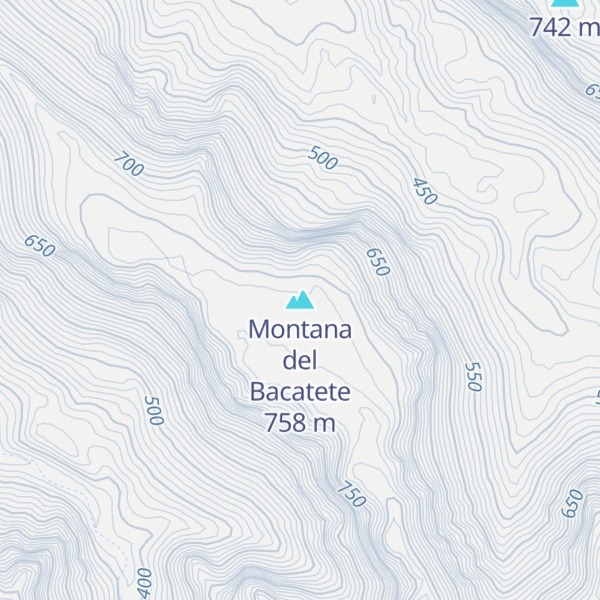 Map of Montana del Bacatete