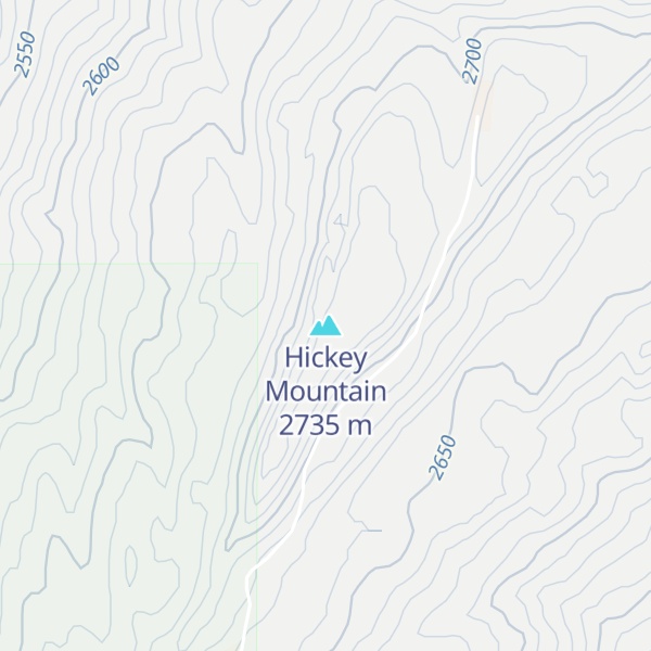 Map of Hickey Mountain