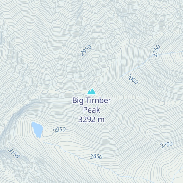 Map of Big Timber Peak
