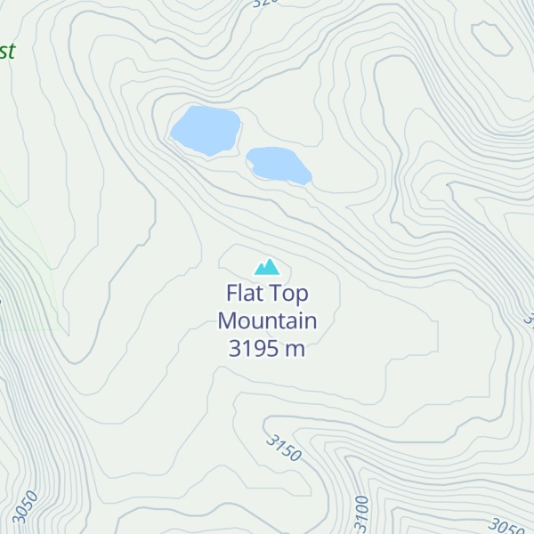 Map of Flat Top Mountain