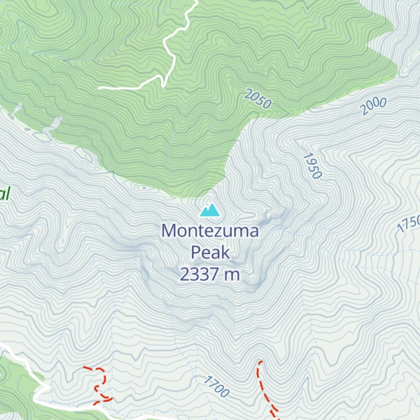 Map of Montezuma Peak