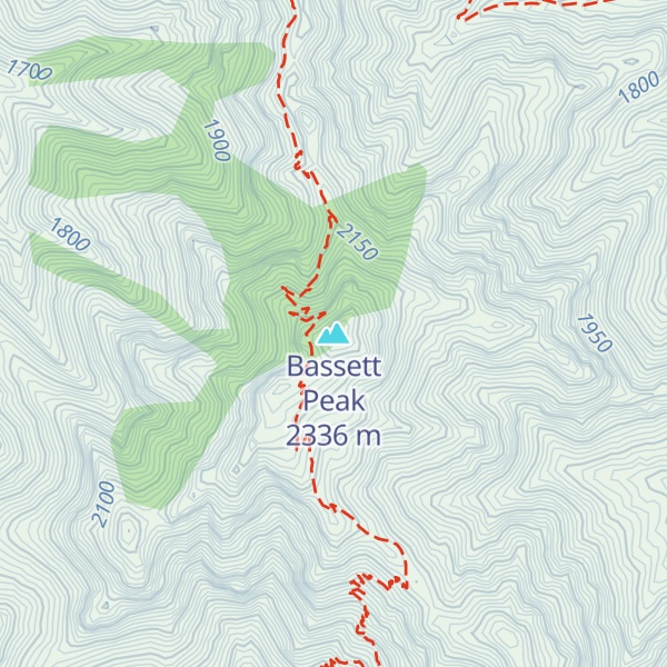 Map of Bassett Peak