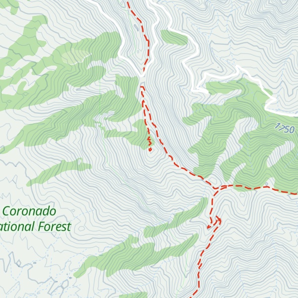 Map of Coronado Peak