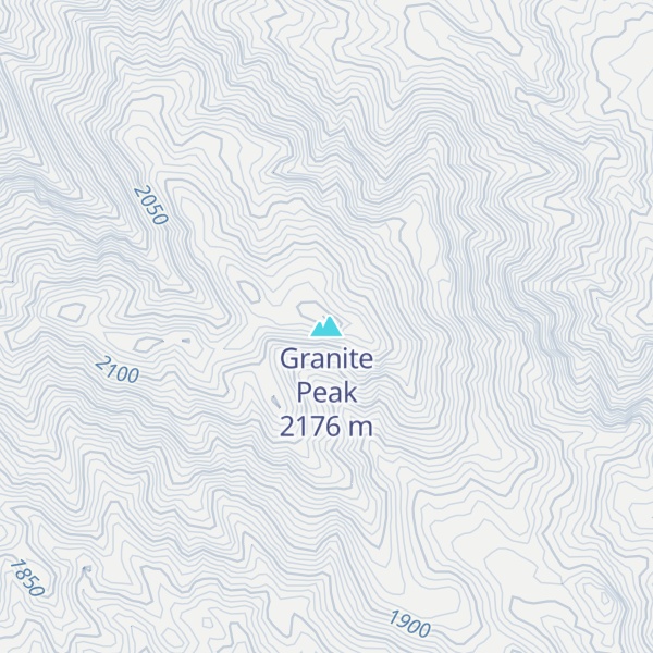 Map of Granite Peak