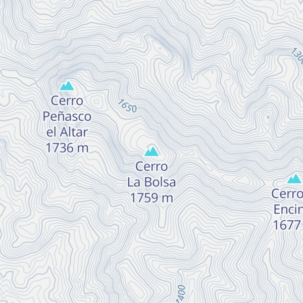 Map of Cerro La Bolsa
