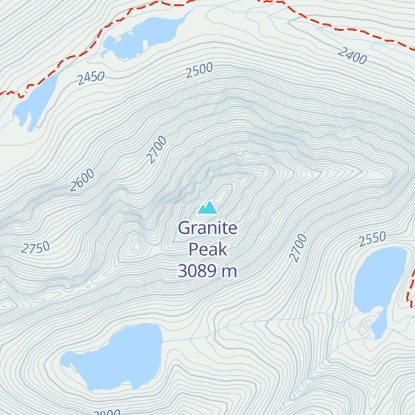 Map of Granite Peak