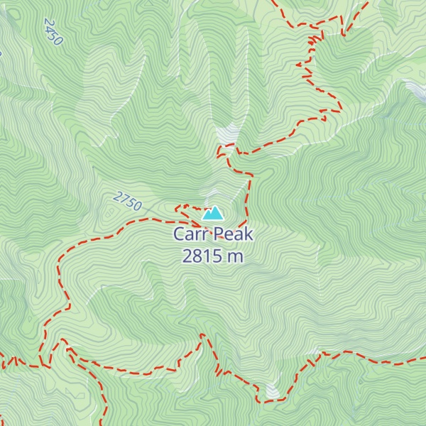 Map of Carr Peak