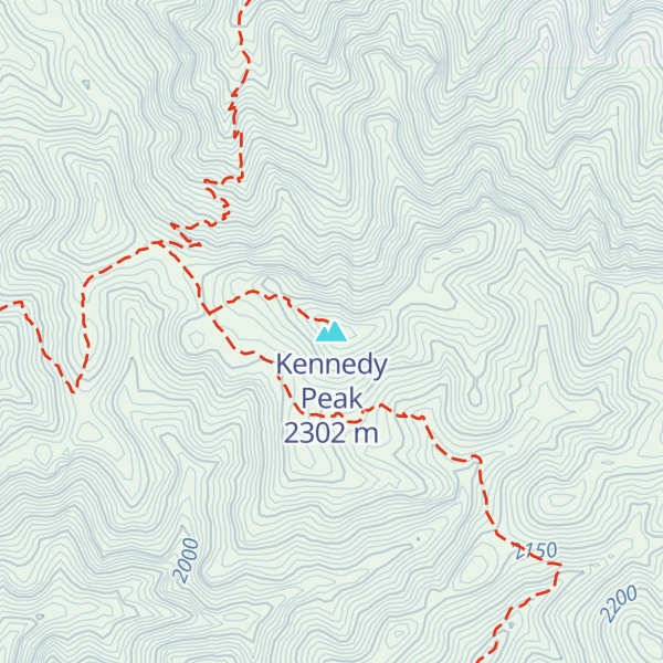 Map of Kennedy Peak