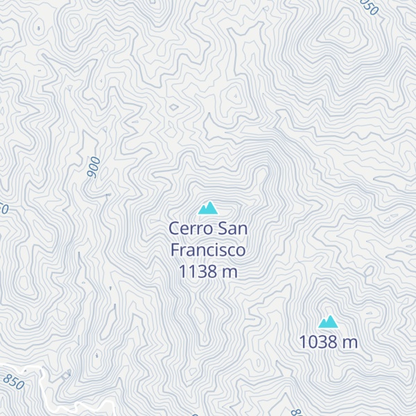 Map of Cerro San Francisco