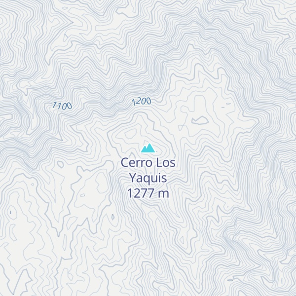 Map of Cerro Los Yaquis