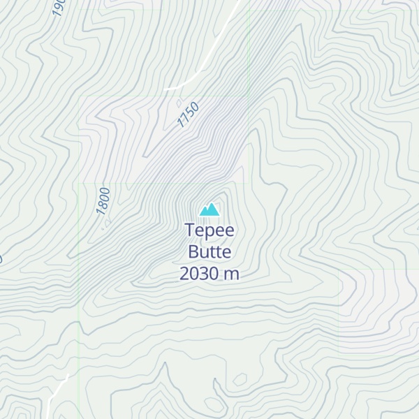 Map of Tepee Butte