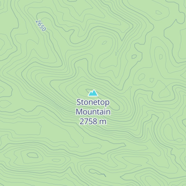 Map of Stonetop Mountain