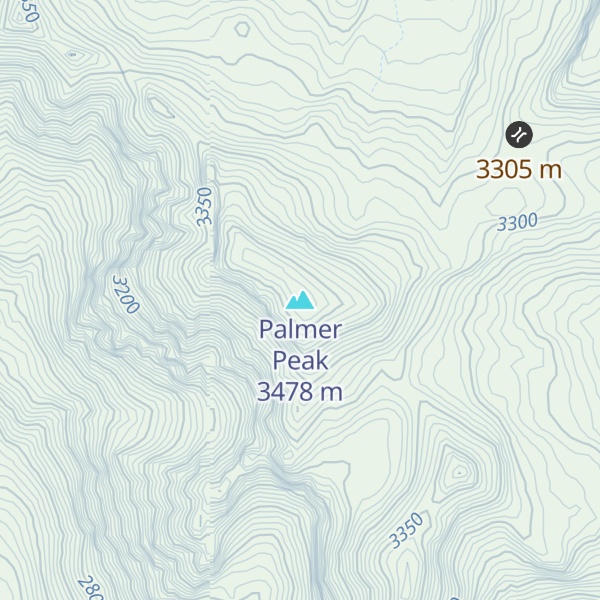 Map of Palmer Peak
