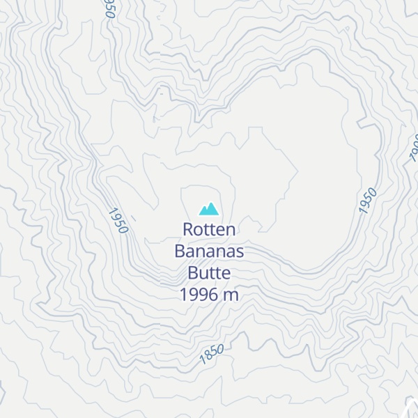Map of Rotten Bananas Butte