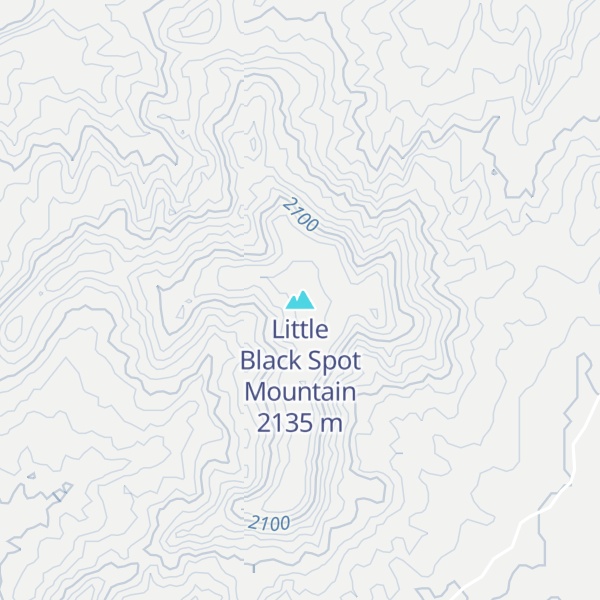 Map of Little Black Spot Mountain