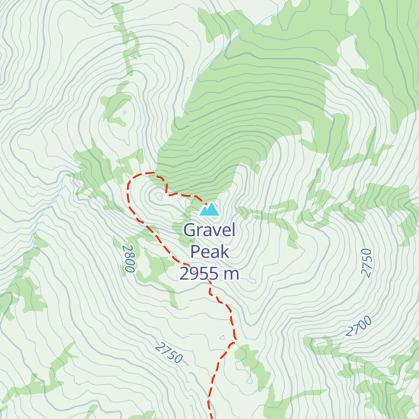 Map of Gravel Peak