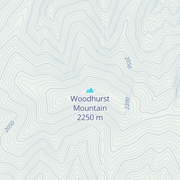 Map of Woodhurst Mountain