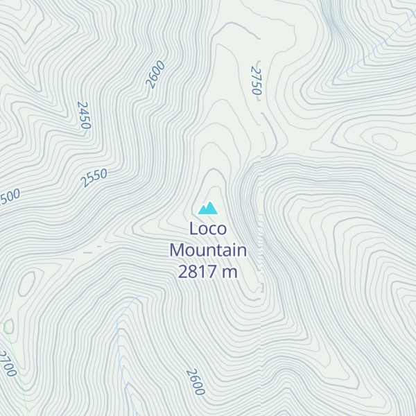 Map of Loco Mountain