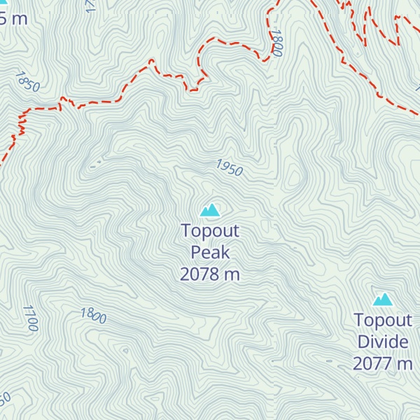 Map of Topout Peak
