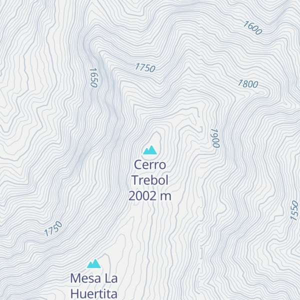 Map of Cerro Trebol