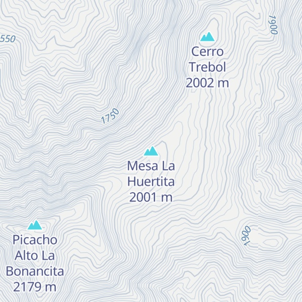 Map of Mesa La Huertita