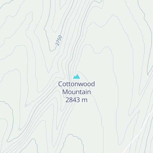 Map of Cottonwood Mountain