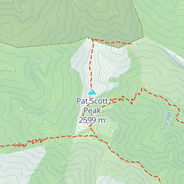 Map of Pat Scott Peak