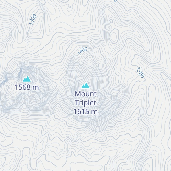 Map of Mount Triplet