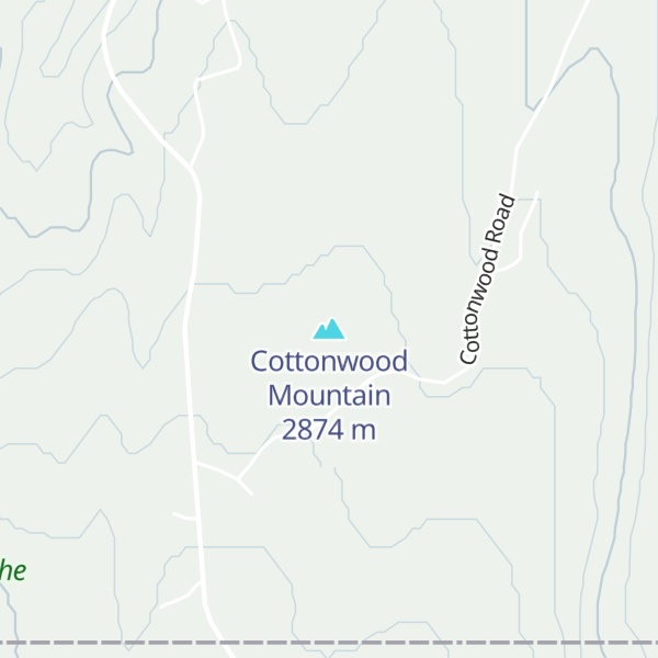 Map of Cottonwood Mountain