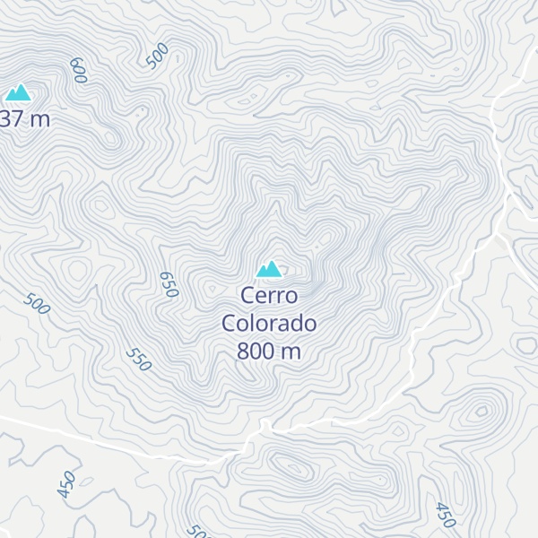 Map of Cerro Colorado