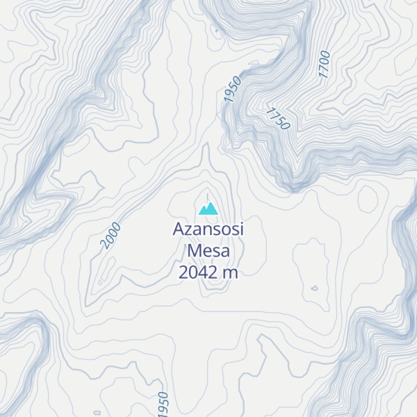Map of Azansosi Mesa