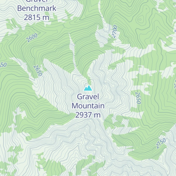 Map of Gravel Mountain
