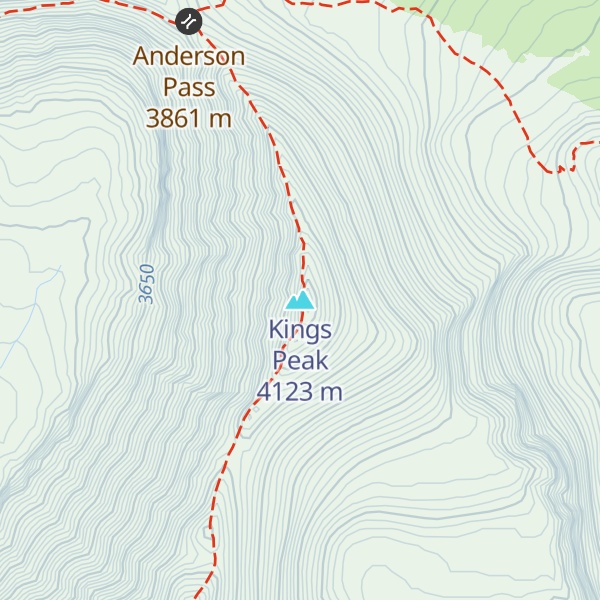 Map of Kings Peak