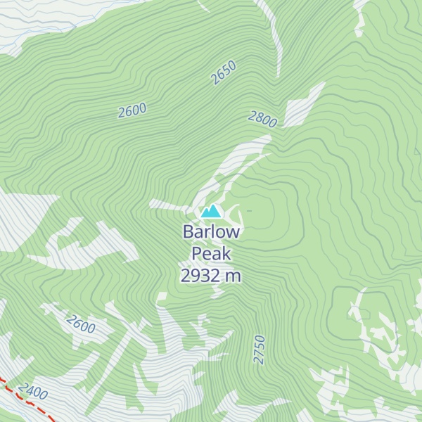 Map of Barlow Peak