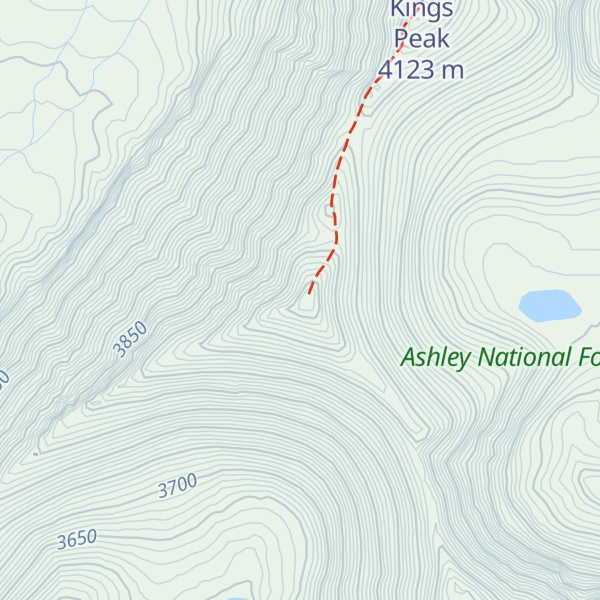 Map of South Kings Peak