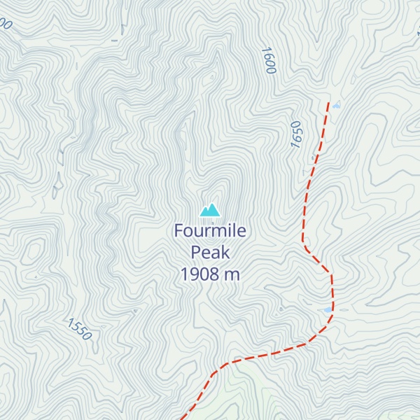 Map of Fourmile Peak