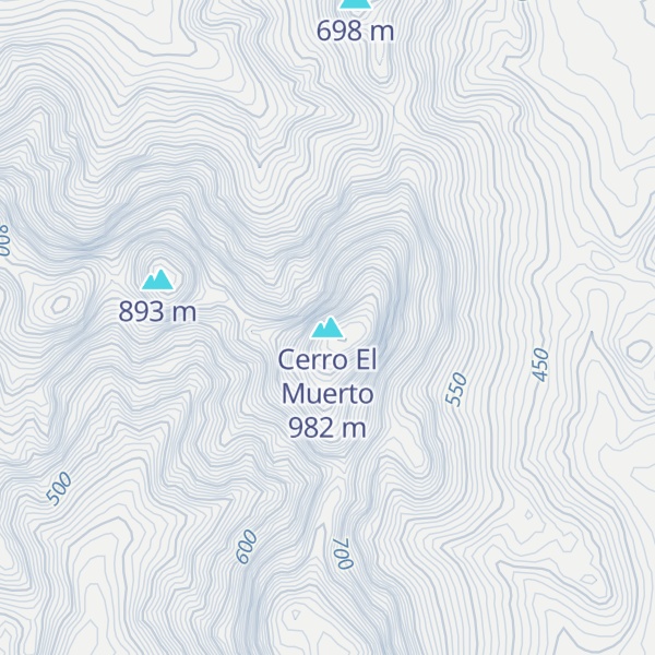 Map of Cerro El Muerto