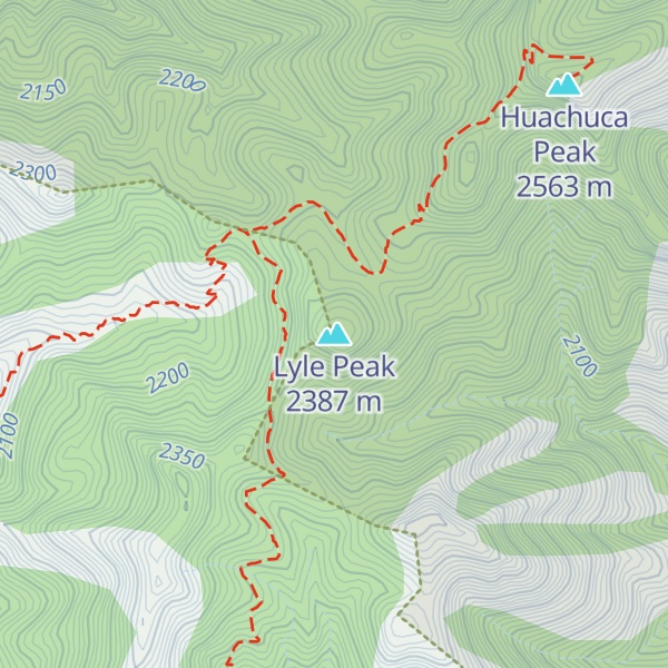 Map of Lyle Peak
