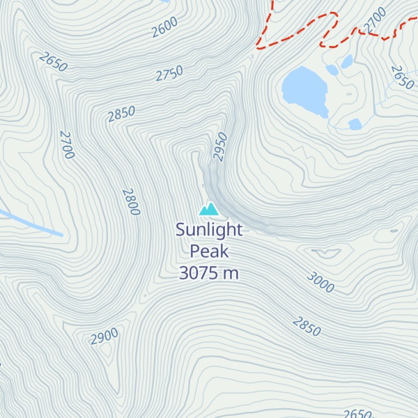 Map of Sunlight Peak