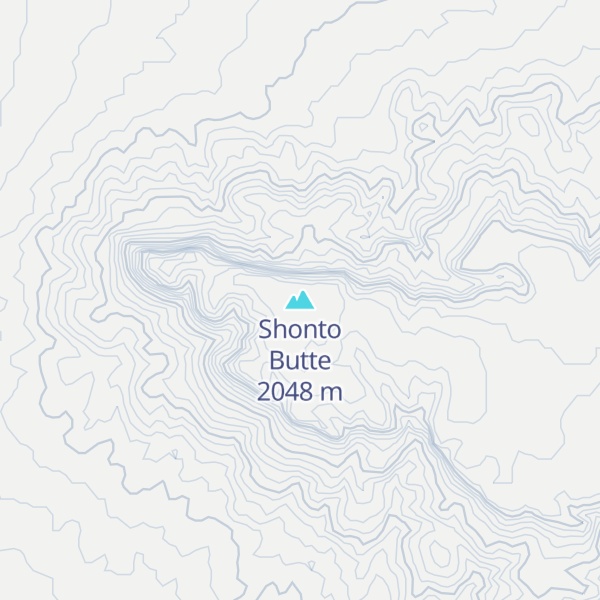 Map of Shonto Butte