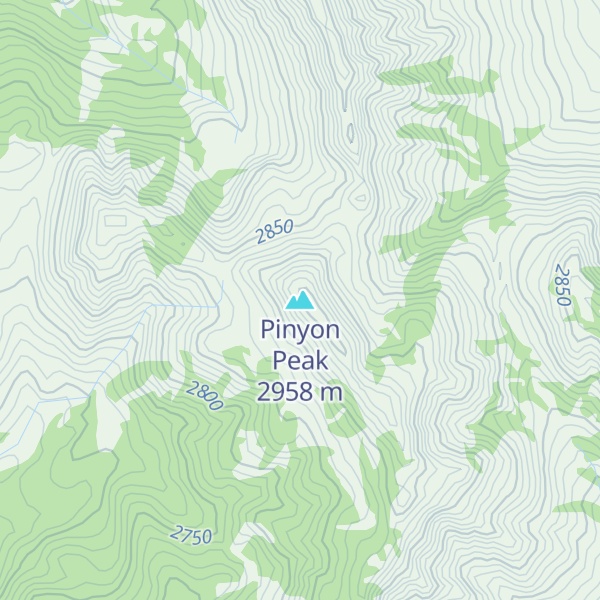 Map of Pinyon Peak