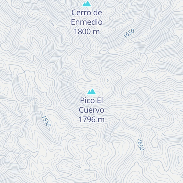 Map of Pico El Cuervo