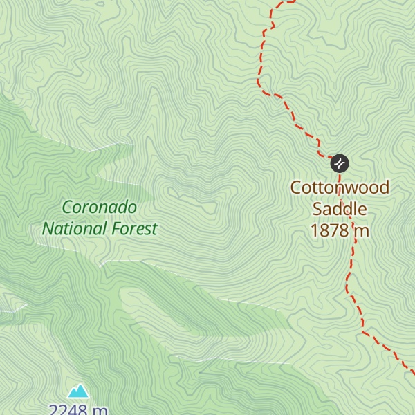 Map of Cottonwood Peak