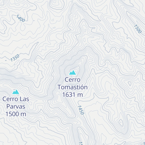 Map of Cerro Tomastión