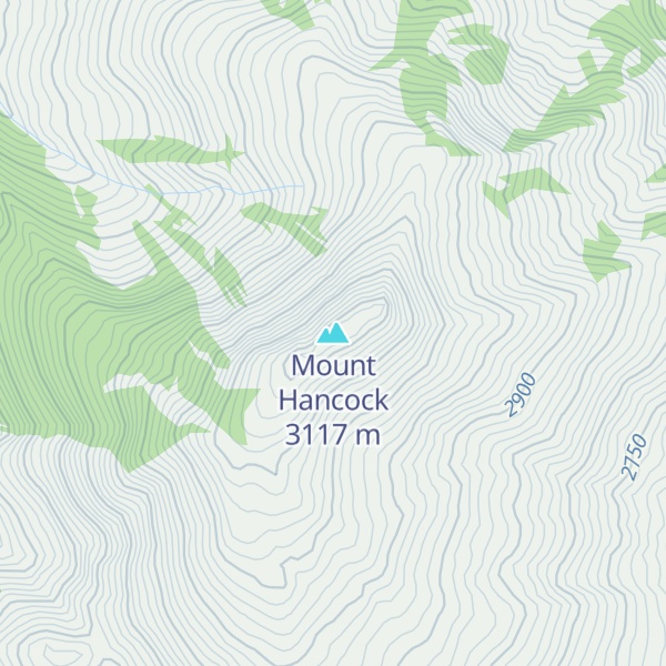 Map of Mount Hancock