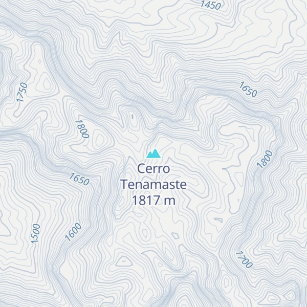 Map of Cerro Tenamaste