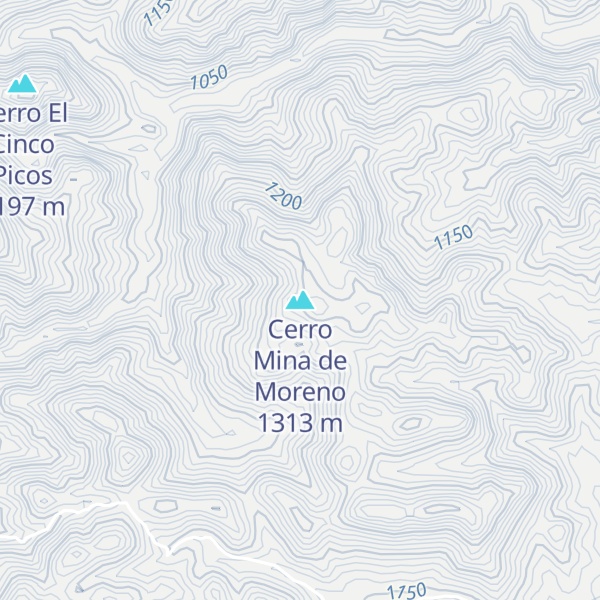 Map of Cerro Mina de Moreno